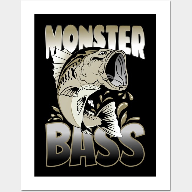 Big Bass Fishing Wall Art by VISUALUV